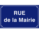 Plaque de rue 500 x 300 aluminium listel simple