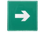 Plaquette de porte Flèche (droite ou gauche) - Plexiglas couleur 90x90mm - 4033860
