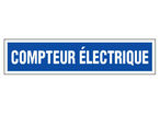 Panneau Compteur éléctrique - Rigide 330x75mm - 4120195
