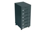 Modules 6 Tiroirs Anthracite L30xp39xh71 Cm