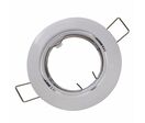 Support Spot Encastrable GU10 LED Orientable Rond - Blanc