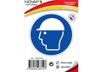 Panneau Casque de protection obligatoire - Vinyle adhésif Ø80mm - 4233147