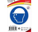 Panneau Casque de protection obligatoire - Vinyle adhésif Ø80mm - 4233147