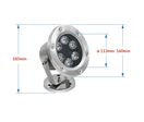 Lampe de Piscine 12W Submersible Acier Inoxydable IP68 DC24V - Blanc Neutre 4000K - 5500K