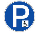 Panneau Parking réservé aux handicapés - Rigide Ø450mm - 4080383