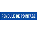 Panneau Pendule de pointage - Rigide 330x75mm - 4120591