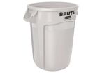 Rubbermaid - Conteneur Rond Blanc 76L - Plastique Polyéthylène - Usage Alimentaire HACCP NSF - Diamètre 49.5cm