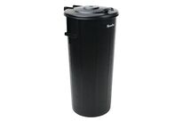 Manutan Expert - Poubelle d&amp;#039;extérieur 100 L Noir - Plastique Recyclé 85% - Ouverture Poussoir - Garantie 10 ans