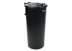Manutan Expert - Poubelle d'extérieur 100 L Noir - Plastique Recyclé 85% - Ouverture Poussoir - Garantie 10 ans