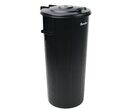 Manutan Expert - Poubelle d'extérieur 100 L Noir - Plastique Recyclé 85% - Ouverture Poussoir - Garantie 10 ans
