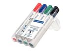 Marqueur effaçable Staedtler Lumocolor 351  pointe Ogive étui de 4