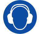 Panneau Obligation casque anti-bruit - Rigide Ø450mm - 4080581
