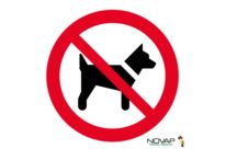 Panneau Interdit aux chiens - Novap