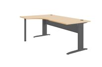 Bureau asymétrique 90° chêne/ant 160*120/60 cm avec retour gauche