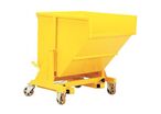 Goubard - Benne à basculement 1440L Acier Jaune 1800kg - 4 Roulettes TTes - Robuste et Mobile