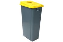 Manutan Expert - Poubelle de tri intérieur 80L Gris Jaune - Tri sélectif Cannette - Recyclable