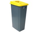 Manutan Expert - Poubelle de tri intérieur 80L Gris Jaune - Tri sélectif Cannette - Recyclable