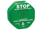 Alarme autonome sortie de secours - Vert - 97 dB - Plastique ABS - Garantie 2 ans