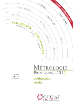 Métrologie: étalonnage en labo et sur site, étude et formation