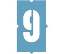 Pochoir à enduit - Chiffre 9