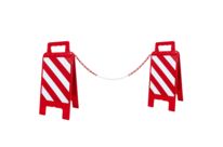 Kit Chevalet hachurés Rouge/Blanc + Chaîne - 4292113