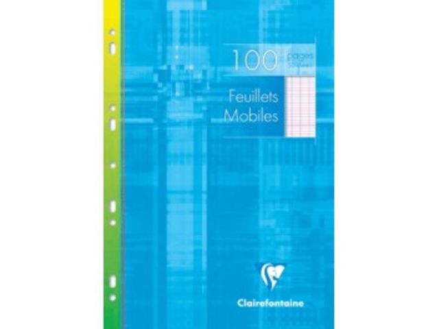 feuilles simples perforées grands carreaux A4 blanc 90 gr sac de 50