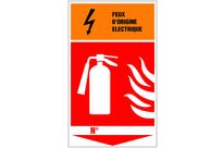Panneau Extincteur feu d&amp;#039;origine éléctrique - Rigide 330x200mm - 4034904