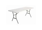 Lifetime - Table pliante valise rectangulaire 183x76 Blanc - 4 personnes - Charge 200 kg - Idéale réception