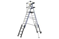 Tubesca-Comabi - Plateforme réglable Sherpascopic - 9 marches - Aluminium - Hauteur de travail 4.30m - Charge max 150kg