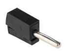 Raccordement électrique basse tension | Fiche banane mâle 4 mm WAGO noire