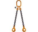 Elingue chaine 2 brins grade 100 avec crochet automatique à chape