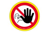 Panneau Accès interdit aux personnes non autorisées - haute visibilité - Ø 300mm - 4090108
