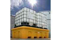 Palette de rétention emboitable pour 2 IBC