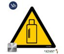 Panneau Danger présence de bouteilles de gaz - Classe 2 - Alu triangle 300mm - 4013145