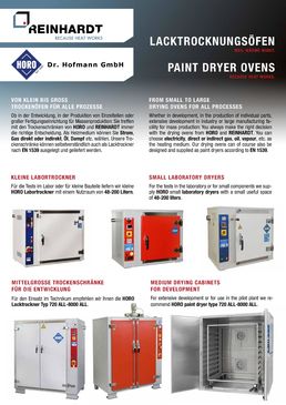  REINHARDT_LE SPECIALISTE EN TRAITEMENT THERMIQUE: étuves, fours, revêtements de surface