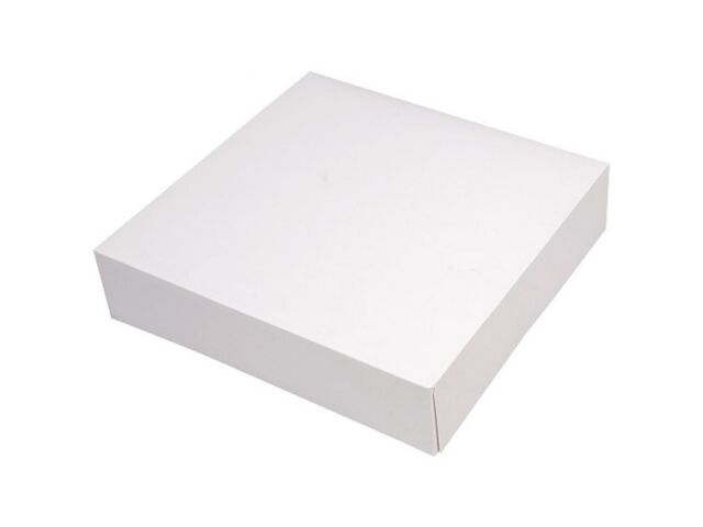 Boîte pâtissière en carton blanche 320mm x 80mm (x50) Firplast