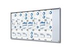 Showdown Displays - Vitrine d'affichage verrouillable - 24xA4, Aluminium, Magnétique, Coulissante, Blanc