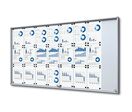 Showdown Displays - Vitrine d'affichage verrouillable - 24xA4, Aluminium, Magnétique, Coulissante, Blanc