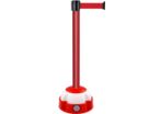 Poteau Alu Rouge laqué à sangle Rouge 4m x 50mm sur socle Balise - 2052160