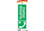 Panneau Téléphone d'urgence avec logo - Vinyle adhésif 330x120mm - 4230429