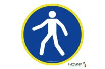 Panneau Obligation d'emprunter le passage - haute visibilité - Novap