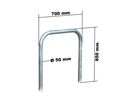 Arceaux support vélos acier galvanisé Ø50mm