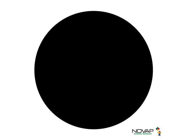 Lot de 10 adhésifs marquage au sol - rond Noir Ø 150mm - 4003450
