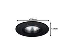 Spot LED Encastrable Orientable 5W Rond Noir SMD - Blanc Neutre 4000K - 5500K