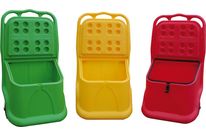 Coffres de stockage mobiles sel ou sable en polyéthylène - COFM75J à 189€HT