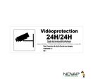 Panneau Vidéoprotection 24h/24h avec pictogramme - Rigide 330x120mm - 4140889