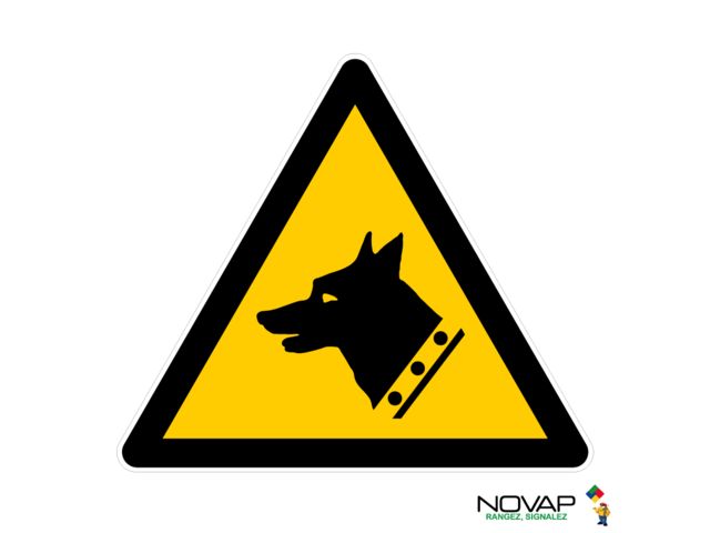 Panneau Danger chien de garde - Novap
