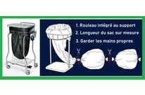 Poubelle pour déchets médicaux - avec sac sans fin | LONGOPAC NOUVO
