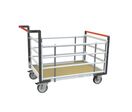 Chariot modulaire double ridelles et grand plateau - 500 kg
