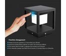Lanterne Extérieure Solaire Noire 2W IP65 Avec Détecteur de Mouvement - Blanc Chaud 2300K -